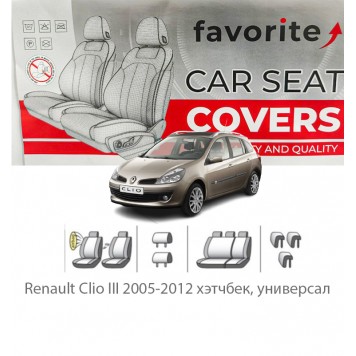 Чохли модельні Renault Clio III 2005-2012 хетчбек, універсал