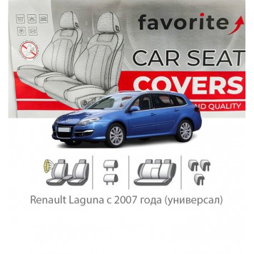 Чохли модельні Renault Laguna III Grandtour з 2007 року (універсал)