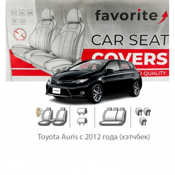 Чохли модельні Toyota Auris з 2012 року (хетчбек)