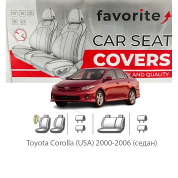 Чохли модельні Toyota Corolla (USA) 2000-2006 (седан)