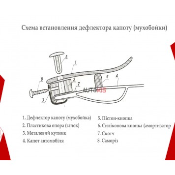 Дефлектор капота Chevrolet Lacetti 2003- /зедан,універсал-1