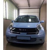 Дефлектор капота для Nissan Micra (K12) 2003-2010 (S-кріпл)
