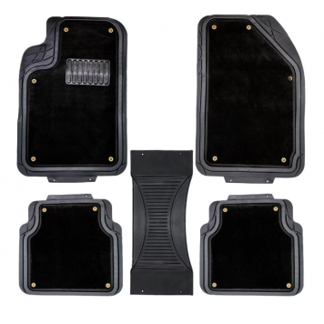 Килимки в салон універсальні текстиль/гума All Seasons (чорні)