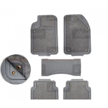 Килимки в салон універсальні текстиль/гума All Seasons (сірі)