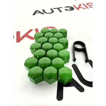 Ковпачки на болти гайки 17 мм (зелені)-1