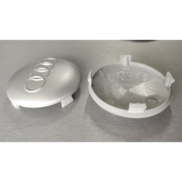 Ковпачки на диски універсальні 60-58 мм сірі Audi-2