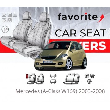 Чохли модельні Mercedes (A-Class W169) 2003-2008