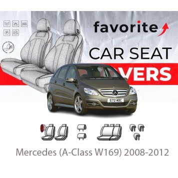 Чохли модельні Mercedes (A-Class W169) 2008-2012
