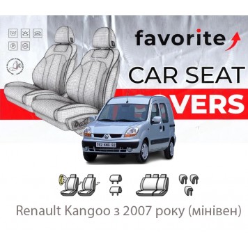 Чохли модельні Renault Kangoo з 2007 року