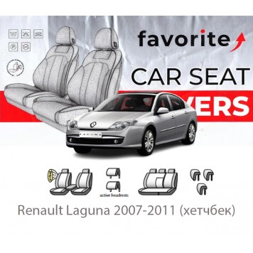 Чохли модельні Renault Laguna 2007-2011 (хетчбек)