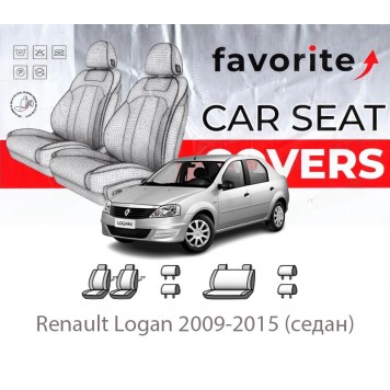 Чохли модельні Renault Logan 2009-2015 (седан)