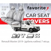 Чохли модельні Renault Master 2019- (дубель кабіна) 7 місць Чохли модельні Renault Master 2019- (дубель кабіна) 7 місць