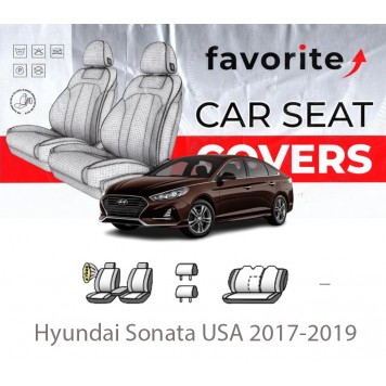 Чохли модельні Hyundai Sonata USA 2017-2019