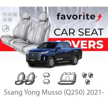 Чохли модельні Ssang Yong Musso (Q250) 2021-