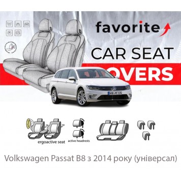 Чохли модельні Volkswagen Passat B8 з 2014 року (універсал)