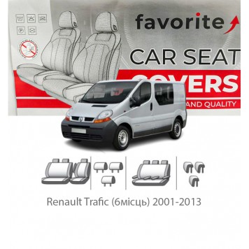 Чохли модельні Renault Trafic (6 мест) 2001-2013