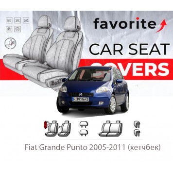 Чехлы модельные Fiat Grande Punto 2005-2011 (хэтчбек)
