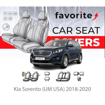 Чехлы модельные Kia Sorento (UM USA) 2018-2020
