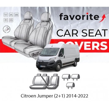 Чехлы модельные Citroen Jumper (2+1) 2014-2022