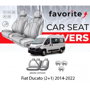 Чохли модельні Fiat Ducato (2+1) 2014-2022