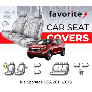 Чехлы модельные Kia Sportage USA 2011-2016