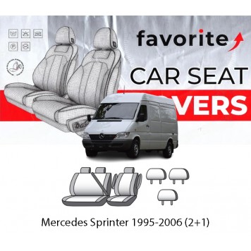 Чохли модельні Mercedes Sprinter 1995-2006 (2+1)