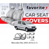 Чехлы модельные Mercedes Vito 2003-2014 (2+1)
