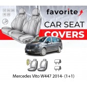 Чохли модельні Mercedes Vito W447 2014- (1+1) Чохли модельні Mercedes Vito W447 2014- (1+1)