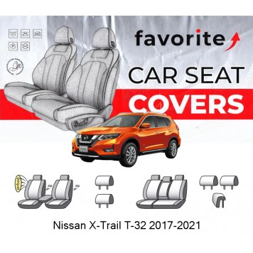 Чохли модельні Nissan X-Trail T-32 2017-2021