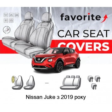 Чехлы модельные Nissan Juke с 2019 года
