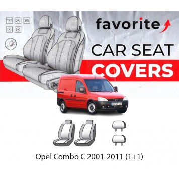 Чохли модельні Opel Combo C 2001-2011 (1+1)