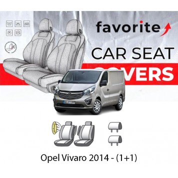 Чехлы модельные Opel Vivaro 2014 - (1+1)