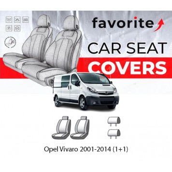 Чехлы модельные Opel Vivaro 2001-2014 (1+1)
