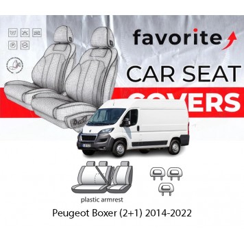 Чехлы модельные Peugeot Boxer (2+1) 2014-2022