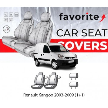 Чехлы модельные Renault Kangoo 2003-2009 (1+1)