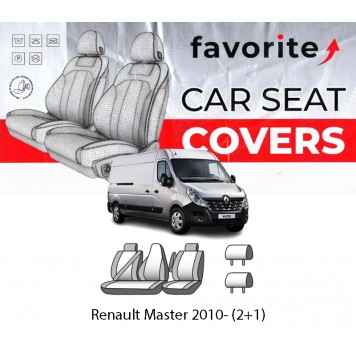 Чохли модельні Renault Master 2010- (2+1)
