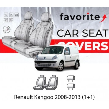 Чохли модельні Renault Kangoo 2008-2013 (1+1)