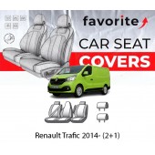 Чохли модельні Renault Trafic 2014- (2+1)