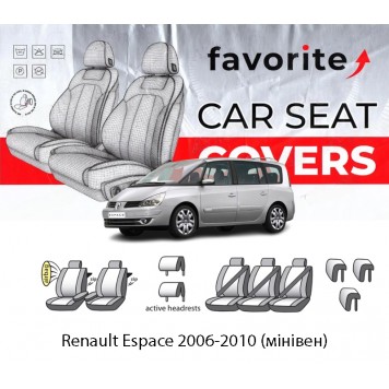 Чохли модельні Renault Espace 2006-2010 (мінівен)