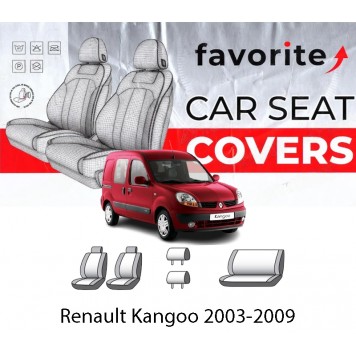 Чехлы модельные Renault Kangoo 2003-2009 (минивэн)