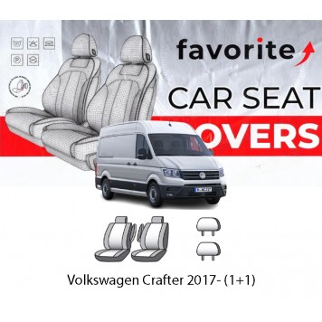 Чехлы модельные Volkswagen Crafter 2017- (1+1)