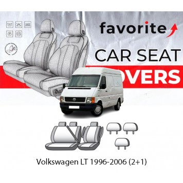 Чохли модельні Volkswagen LT 1996-2006 (2+1)