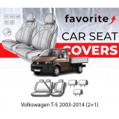 Чохли модельні Volkswagen T-5 2003-2014 (2+1)