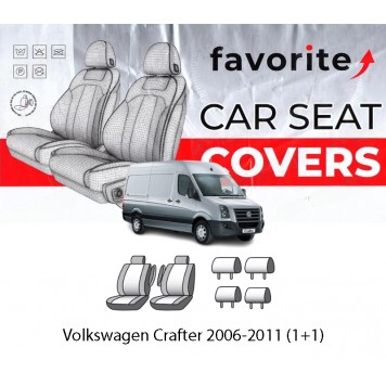 Чохли модельні Volkswagen Crafter 2006-2011 (1+1)