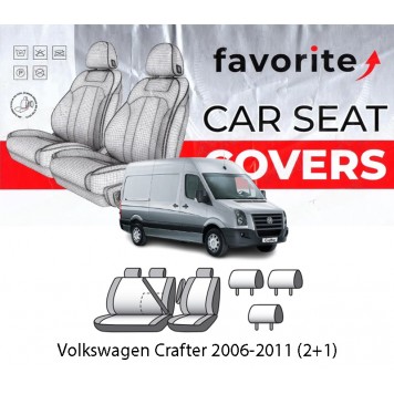 Чохли модельні Volkswagen Crafter 2006-2011 (2+1)
