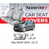 Чохли модельні Mercedes Vito W447 2014- (2+1) Чохли модельні Mercedes Vito W447 2014- (2+1)
