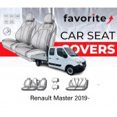 Чохли модельні Renault Master 2019- (дубель кабіна) Чохли модельні Renault Master 2019- (дубель кабіна)