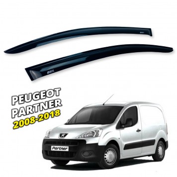 Дефлекторы окон Peugeot Partner 2008-2018 накладные (DEFL) Q2
