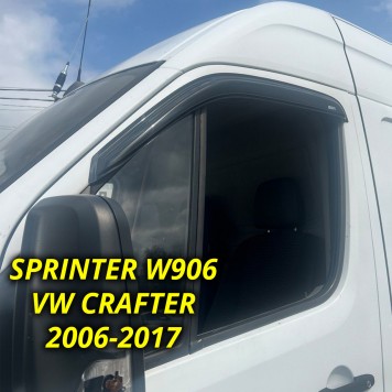 Дефлекторы окон Mercedes Sprinter W906 2006-2017 накладные (DEFL) Q2