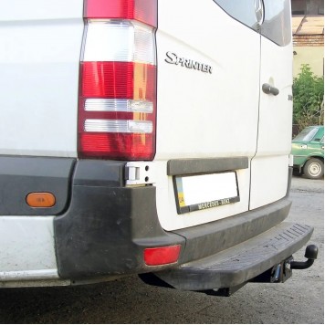 Фаркоп зйомний на Mercedes Sprinter L=4350/3660 бампер з підніжкою Мікроавтобус (2006--) 